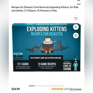 Exploding kittens recipe for disaster party game Not opened. In plastic.